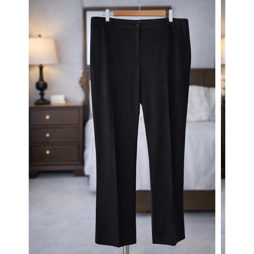Betabrand Black Mid Rise Bootcut Classic Dress Pant Yoga Pants‎ Office Size 2XLP